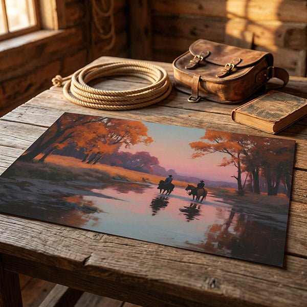 Evening Ride Home | Fine Art Print - Poster - Texas Cowboy Creations
