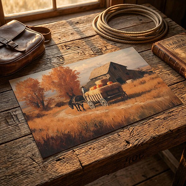 Autumn with Grampa | Fine Art Print - Poster - Texas Cowboy Creations