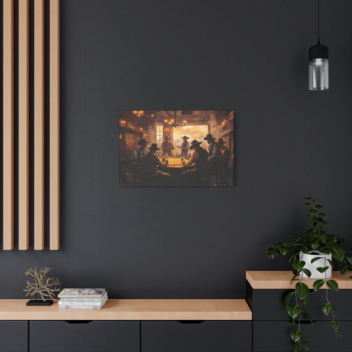 Cards and Cowboys - Horizontal Canvas - Texas Cowboy Creations