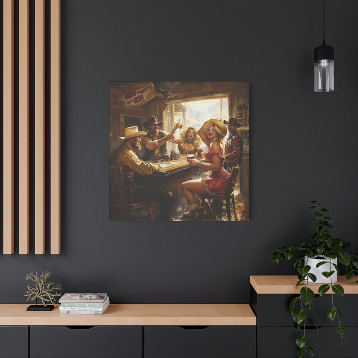 Texas Trail Cheers - Square Canvas - Texas Cowboy Creations