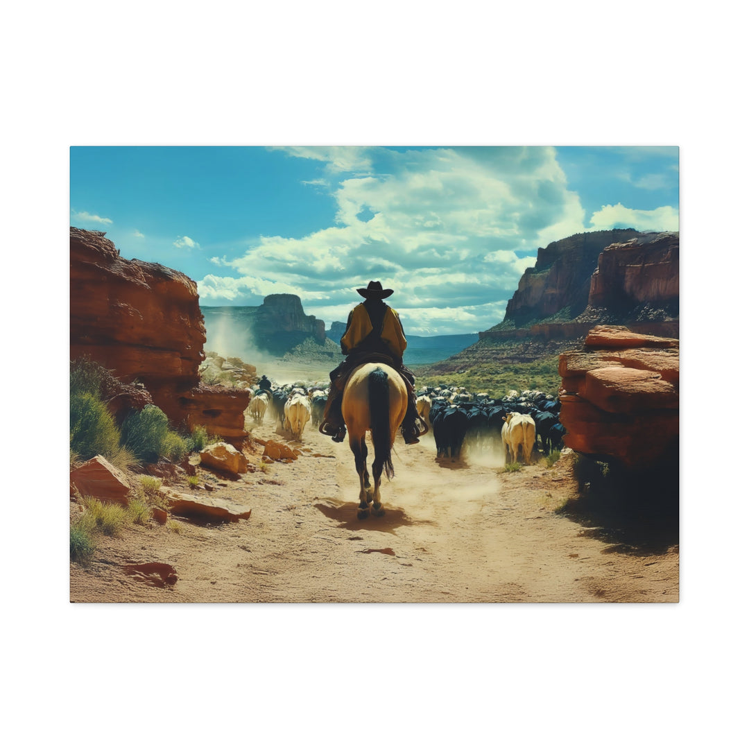 Canyon Drive - The Spirit of the West - Horizontal Canvas - Texas Cowboy Creations