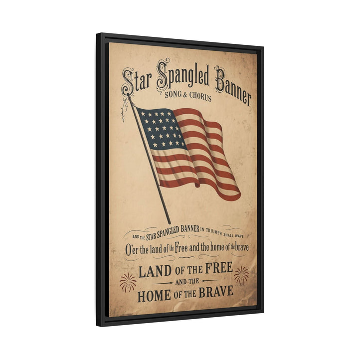 Star - Spangled Honor | Framed Patriotic Canvas Wall Art - Canvas - Texas Cowboy Creations
