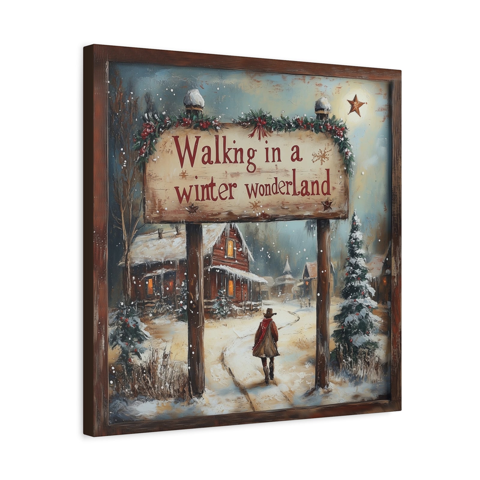 Walking in a Winter Wonderland  Canvas - Texas Cowboy Creations