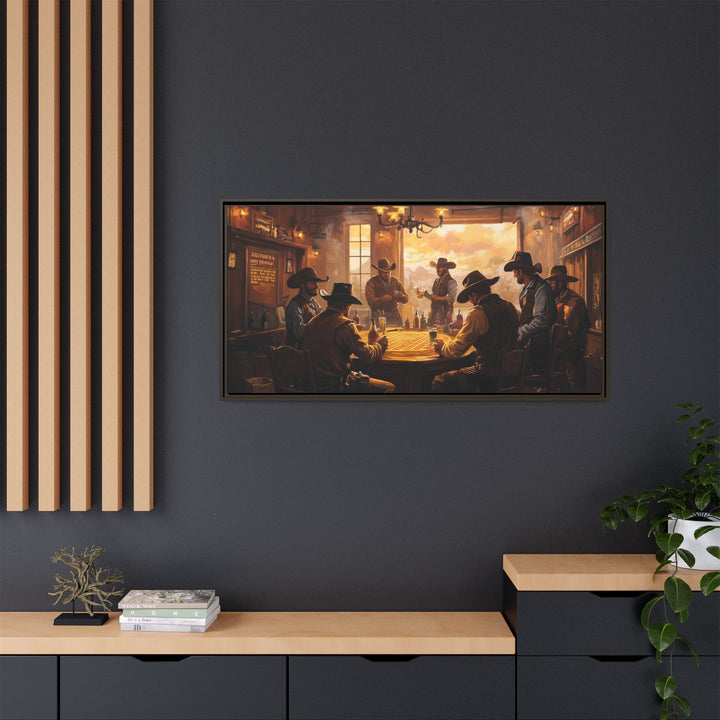 Cards and Cowboys - Framed Horizontal - Texas Cowboy Creations