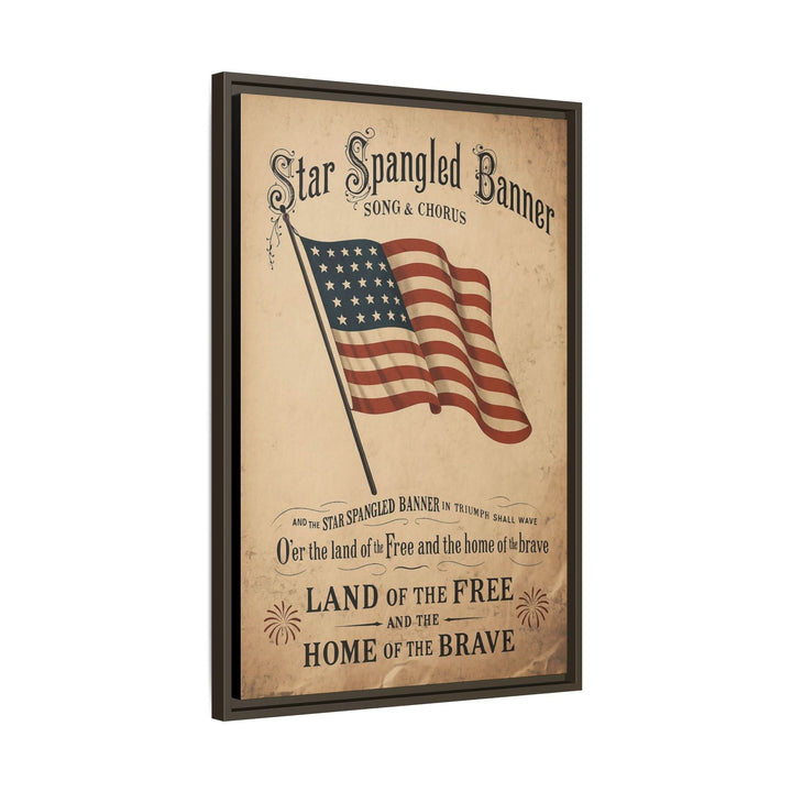 Star - Spangled Honor | Framed Patriotic Canvas Wall Art - Canvas - Texas Cowboy Creations