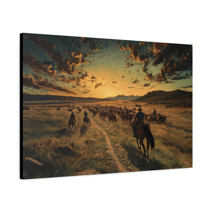 Rise and Ride - Horizontal Canvas - Texas Cowboy Creations