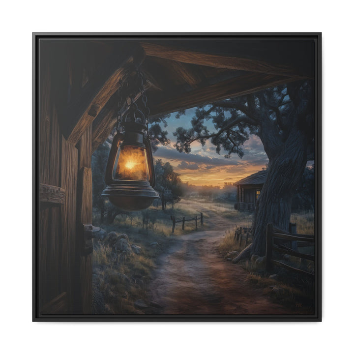 Texas Hill Country Sunset - Framed Square - Texas Cowboy Creations
