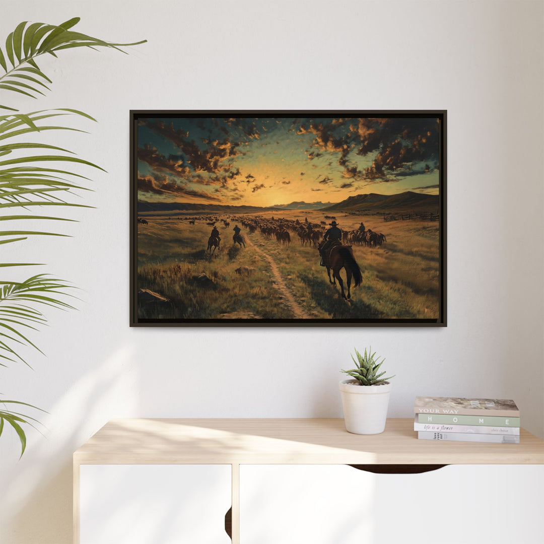 Rise and Ride - Framed Horizontal - Texas Cowboy Creations