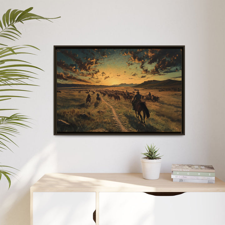 Rise and Ride - Framed Horizontal - Texas Cowboy Creations