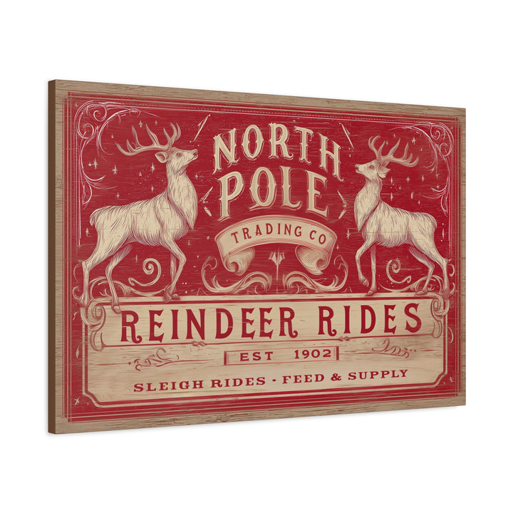 North Pole Trading Co. – Reindeer Rides Canvas - Texas Cowboy Creations