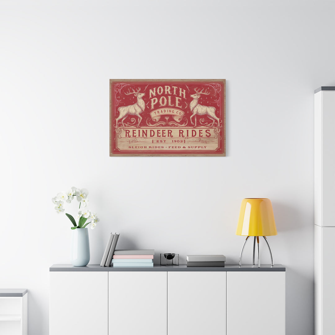 North Pole Trading Co. – Reindeer Rides Canvas - Texas Cowboy Creations