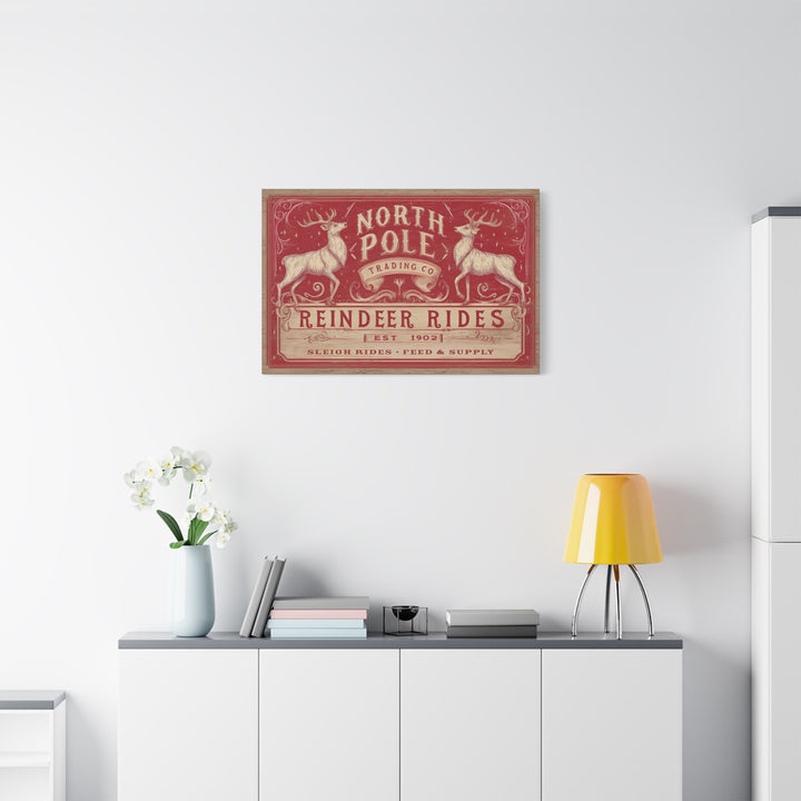 North Pole Trading Co. – Reindeer Rides Canvas - Texas Cowboy Creations