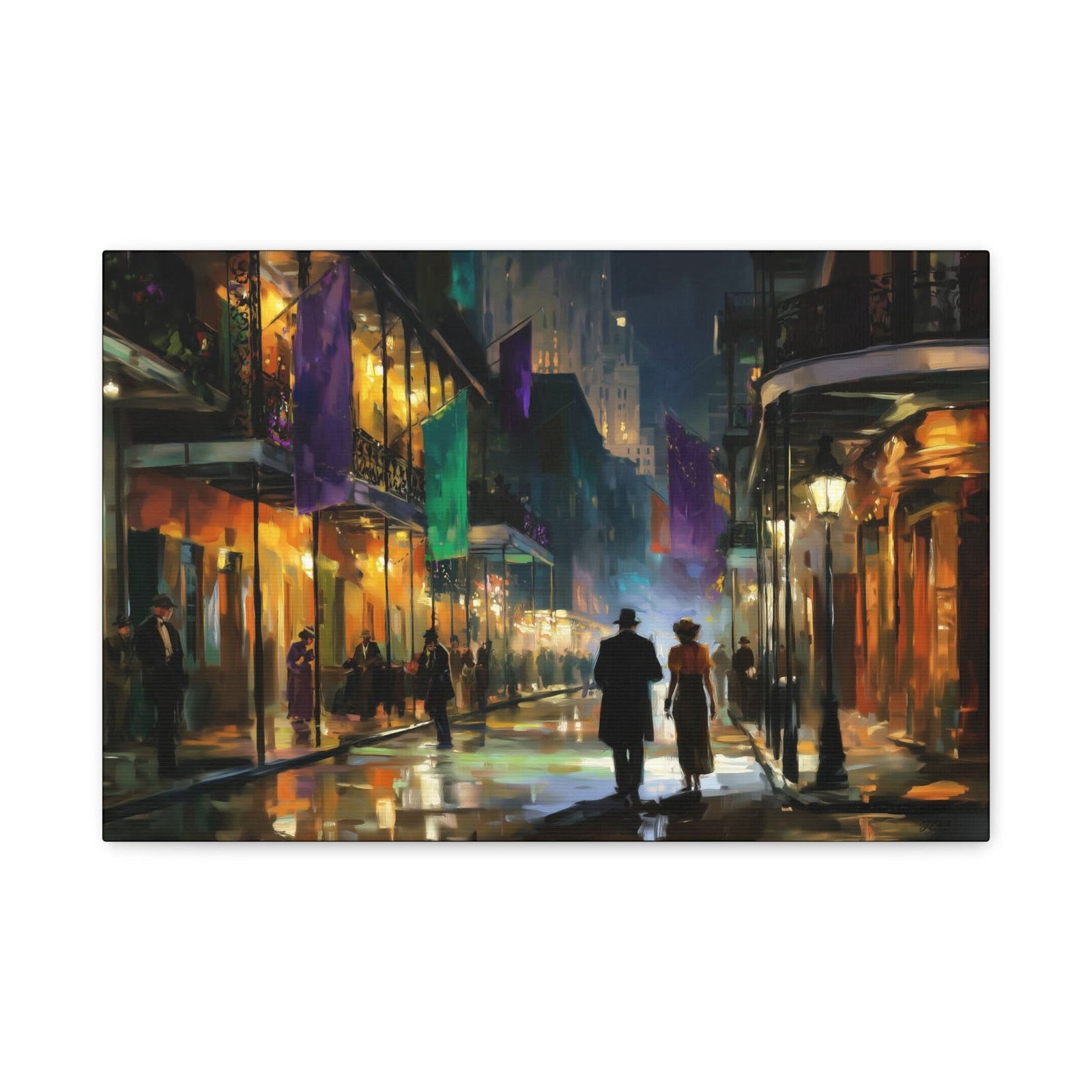 The Calm of Carnival Eve Canvas Wall Art - Canvas - Texas Cowboy Creations