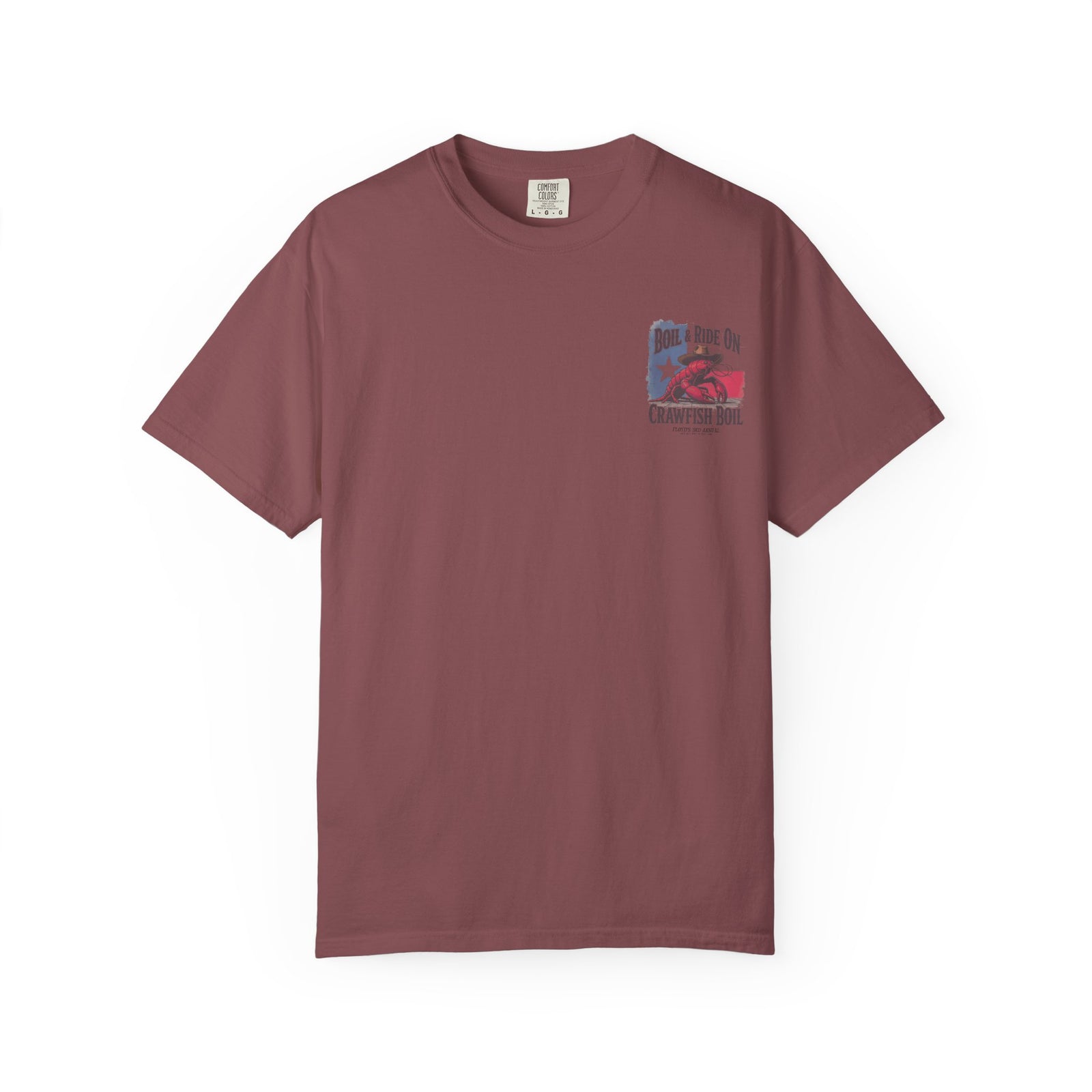 Boil & Ride On - Custom Crawfish Boil T-Shirt | Personalized Event Tee - Unisex T-Shirt - Texas Cowboy Creations