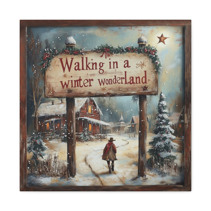 Walking in a Winter Wonderland Canvas - Canvas - Texas Cowboy Creations