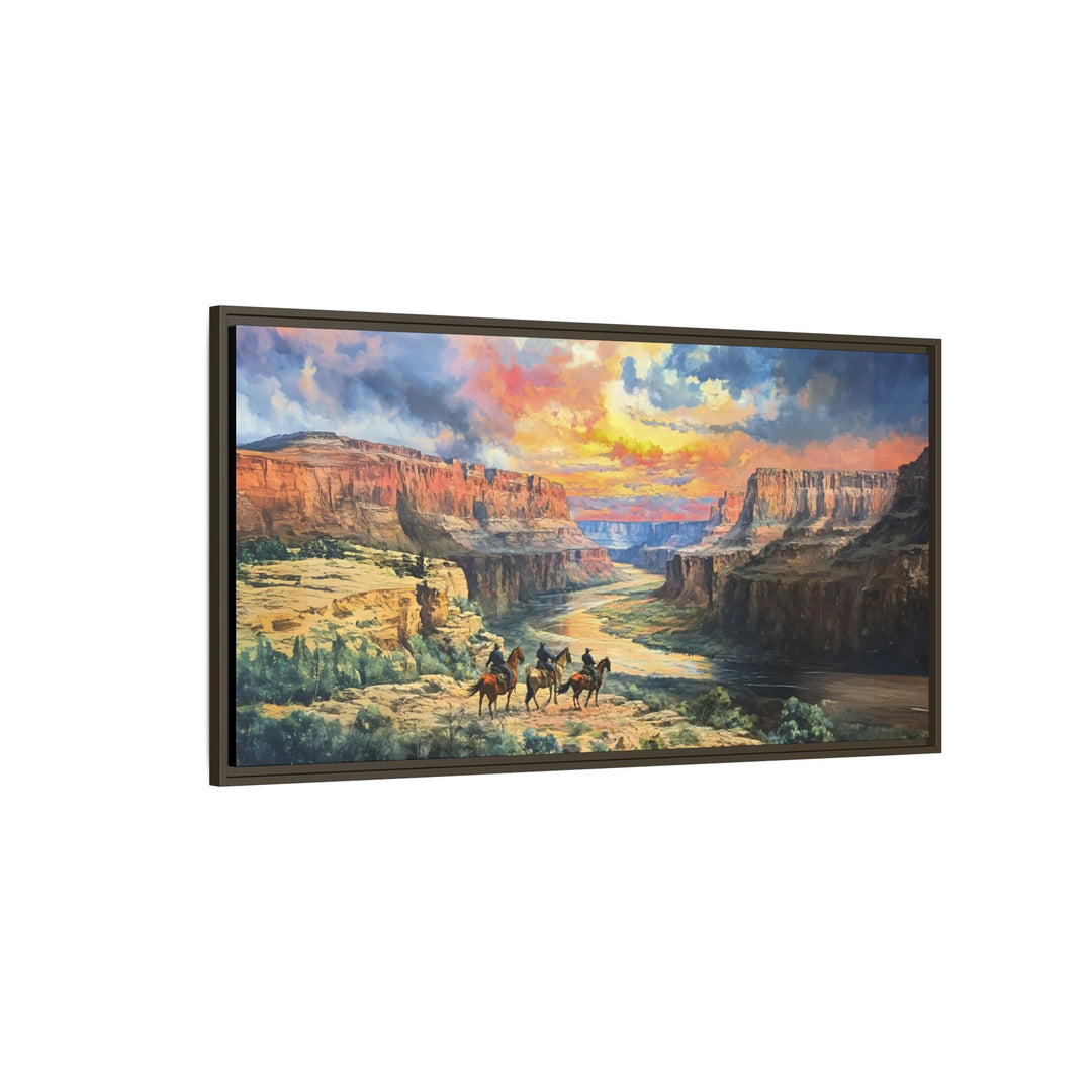 Riders Beneath the Painted Sky | Framed Horizontal keep - Texas Cowboy Creations