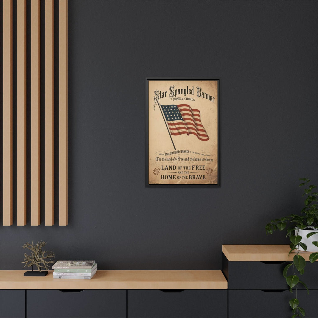 Star - Spangled Honor | Framed Patriotic Canvas Wall Art - Canvas - Texas Cowboy Creations