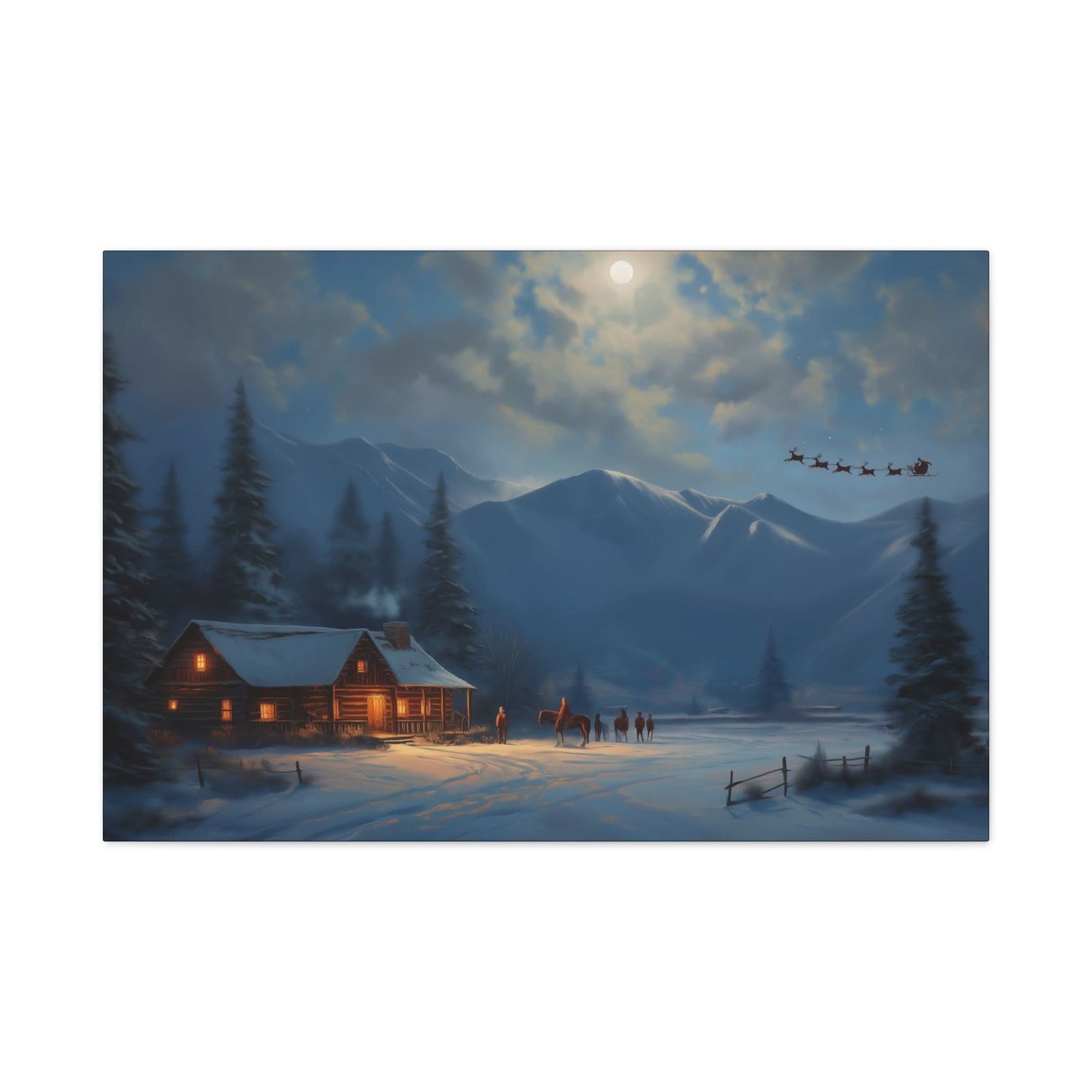 Silent Night Ride Canvas - Canvas - Texas Cowboy Creations