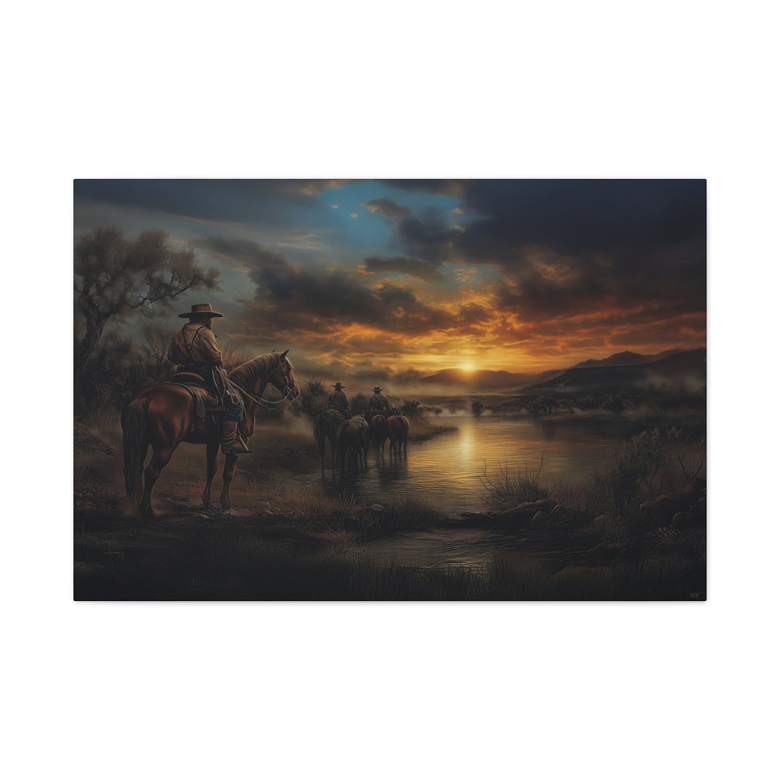 Stewards of the Lone Star Legacy - Horizontal Canvas - Texas Cowboy Creations