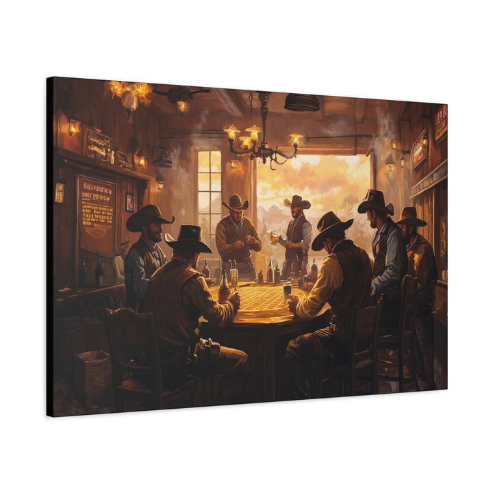 Cards and Cowboys - Horizontal Canvas - Texas Cowboy Creations