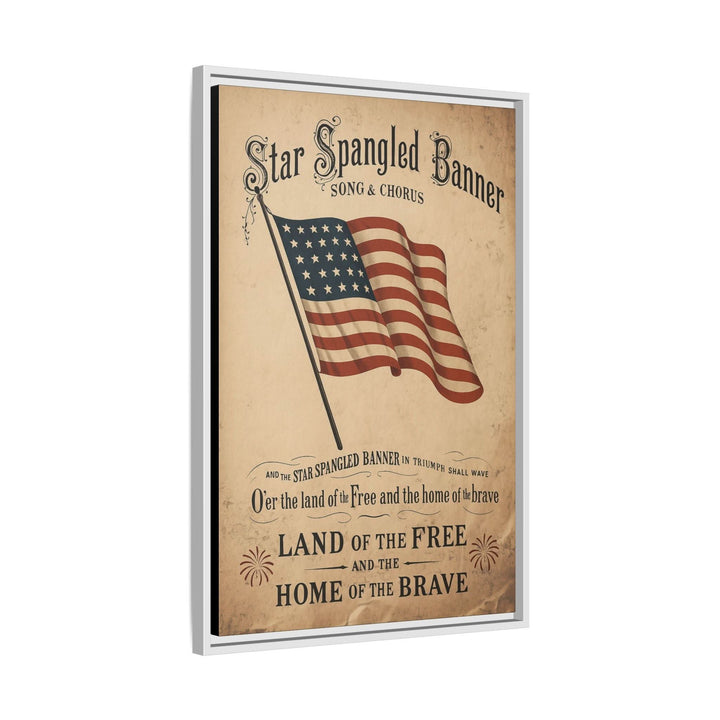 Star - Spangled Honor | Framed Patriotic Canvas Wall Art - Canvas - Texas Cowboy Creations