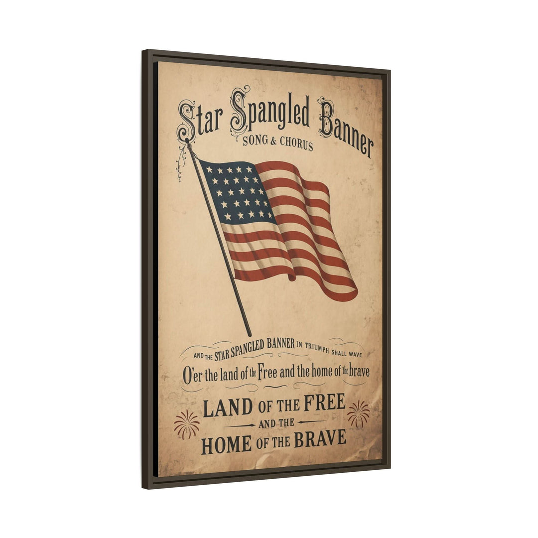 Star - Spangled Honor | Framed Patriotic Canvas Wall Art - Canvas - Texas Cowboy Creations