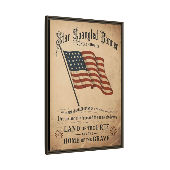 Star - Spangled Honor | Framed Patriotic Canvas Wall Art - Canvas - Texas Cowboy Creations