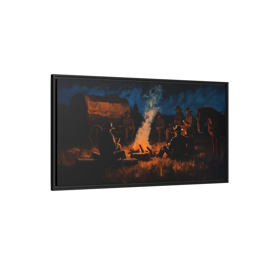 Campfire Tales - Framed Horizontal - Texas Cowboy Creations