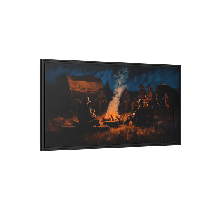 Campfire Tales - Framed Horizontal - Texas Cowboy Creations