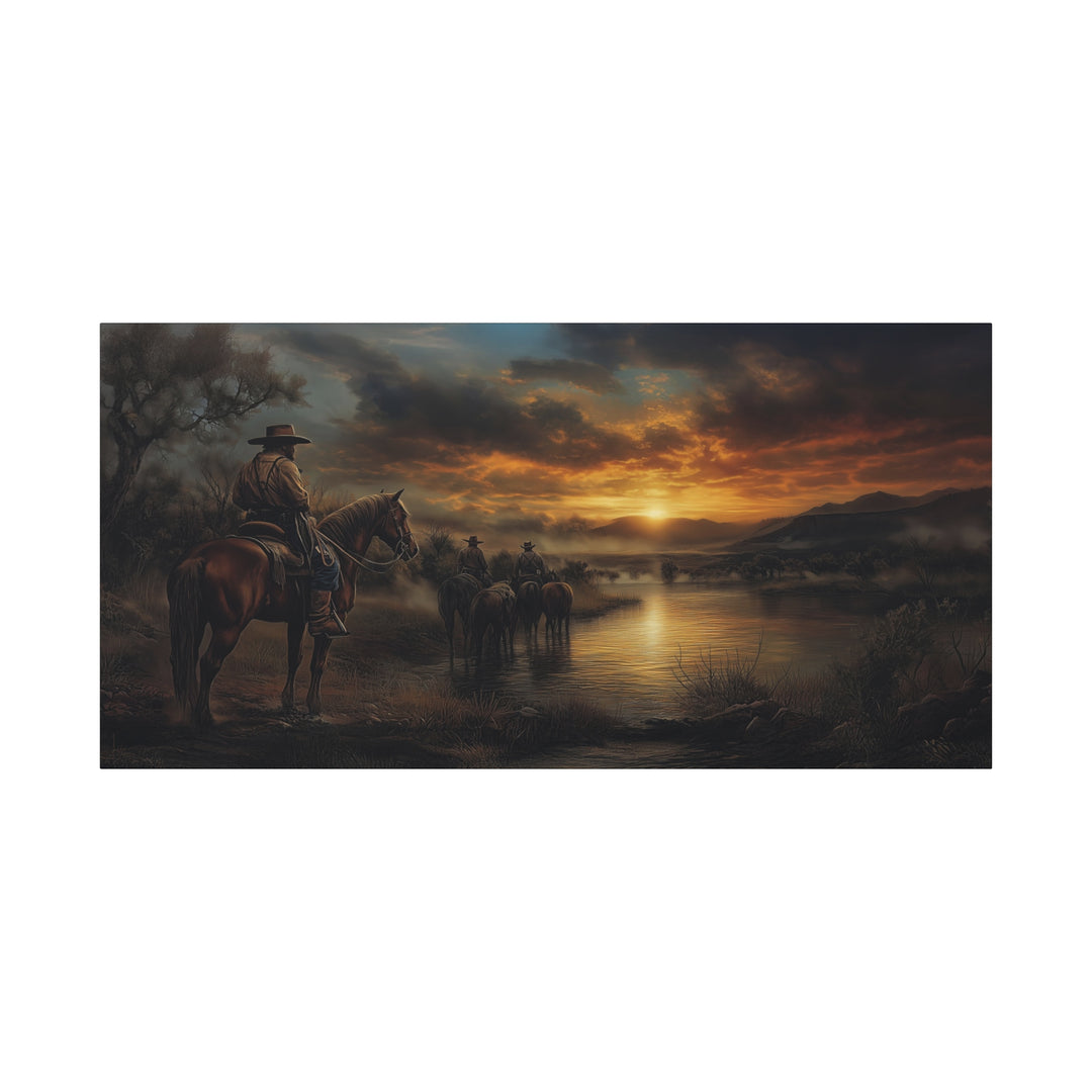 Stewards of the Lone Star Legacy - Horizontal Canvas - Texas Cowboy Creations