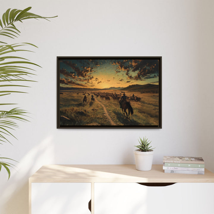 Rise and Ride - Framed Horizontal - Texas Cowboy Creations