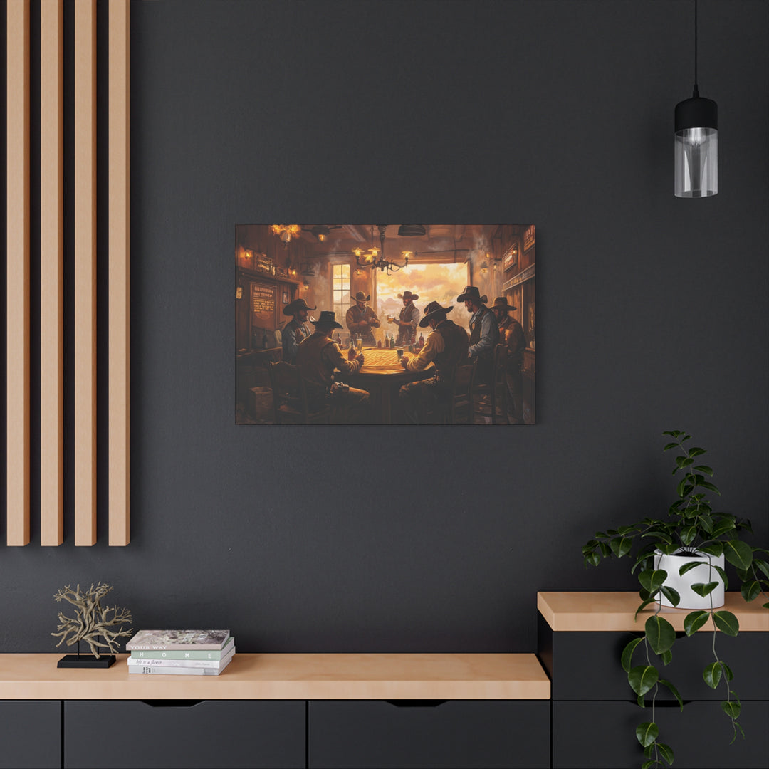 Cards and Cowboys - Horizontal Canvas - Texas Cowboy Creations