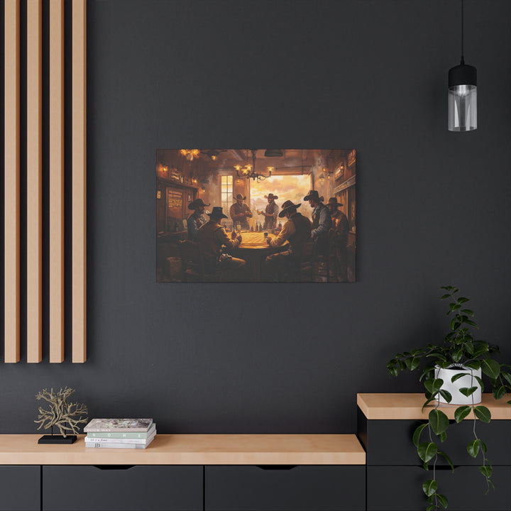 Cards and Cowboys - Horizontal Canvas - Texas Cowboy Creations