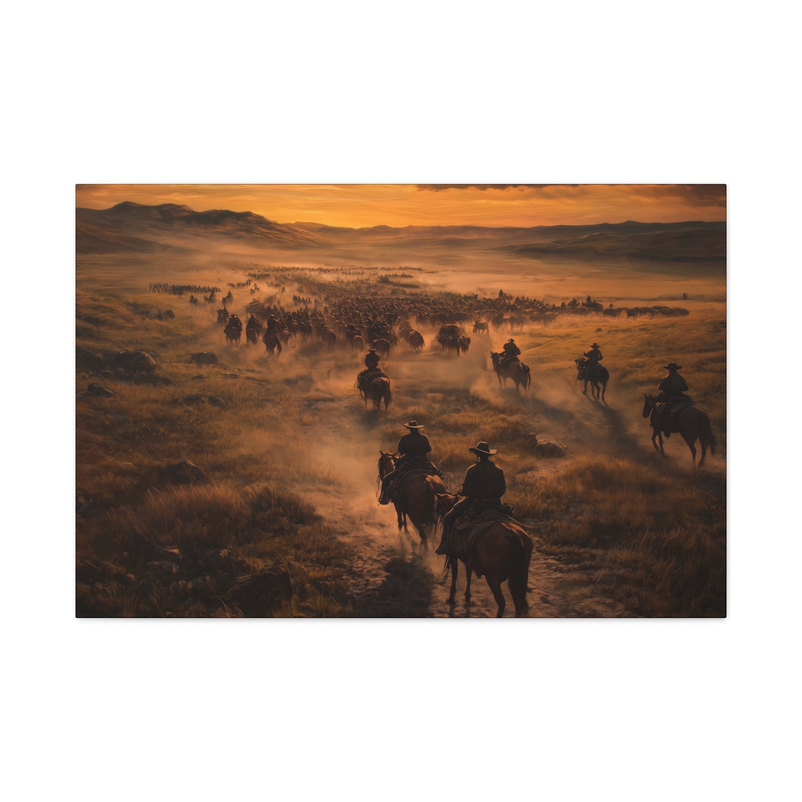 Endless Trails - Horizontal Canvas - Texas Cowboy Creations