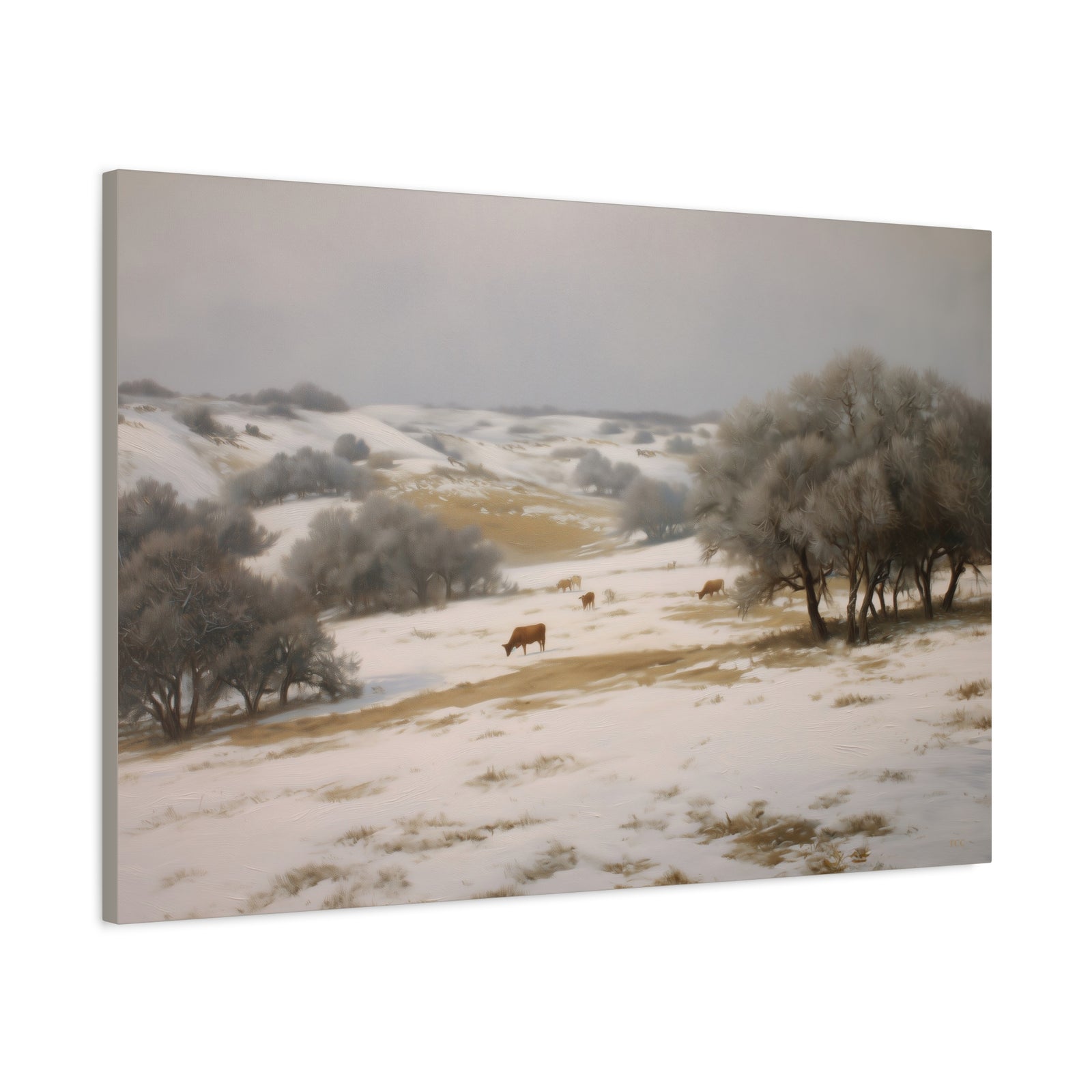 Winter Range  Unframed - Texas Cowboy Creations