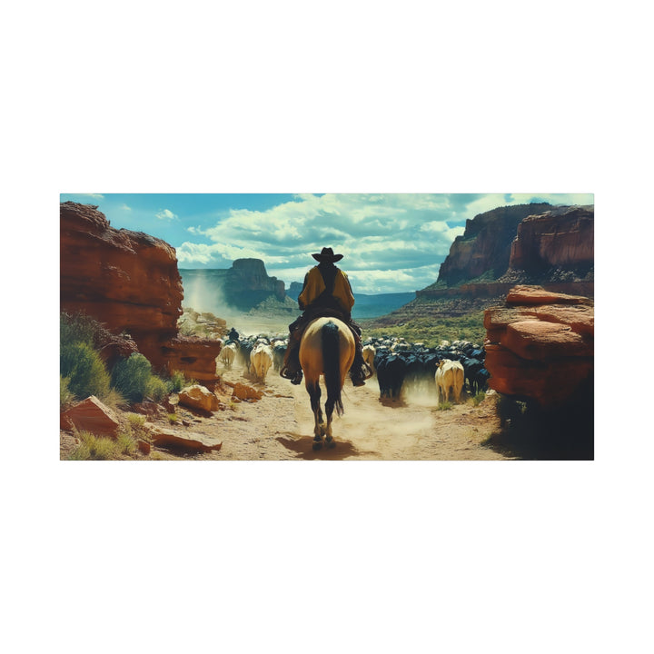 Canyon Drive - The Spirit of the West - Horizontal Canvas - Texas Cowboy Creations