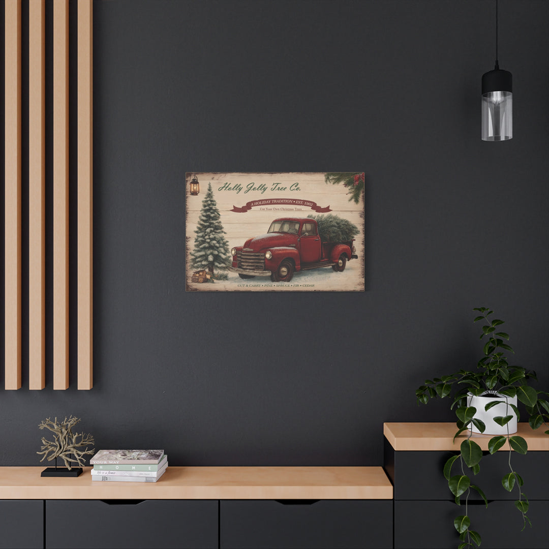 Holly Jolly Tree Co. | Holiday Canvas - Texas Cowboy Creations