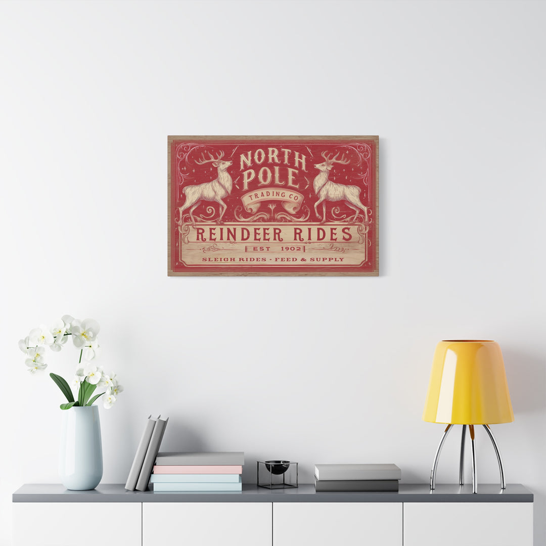 North Pole Trading Co. – Reindeer Rides Canvas - Texas Cowboy Creations