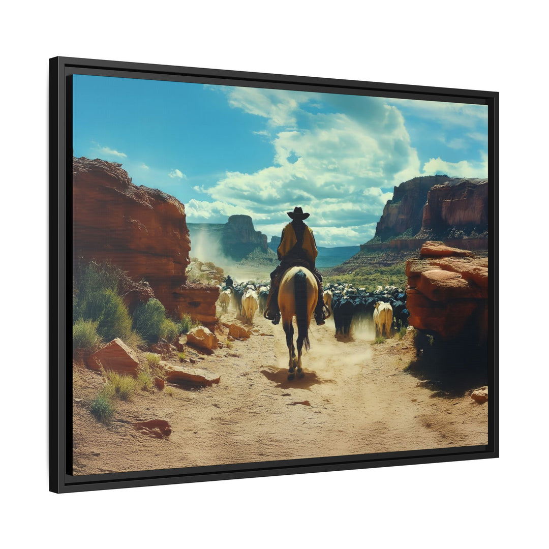 Canyon Drive: The Spirit of the West | Framed Horizontal - Texas Cowboy Creations