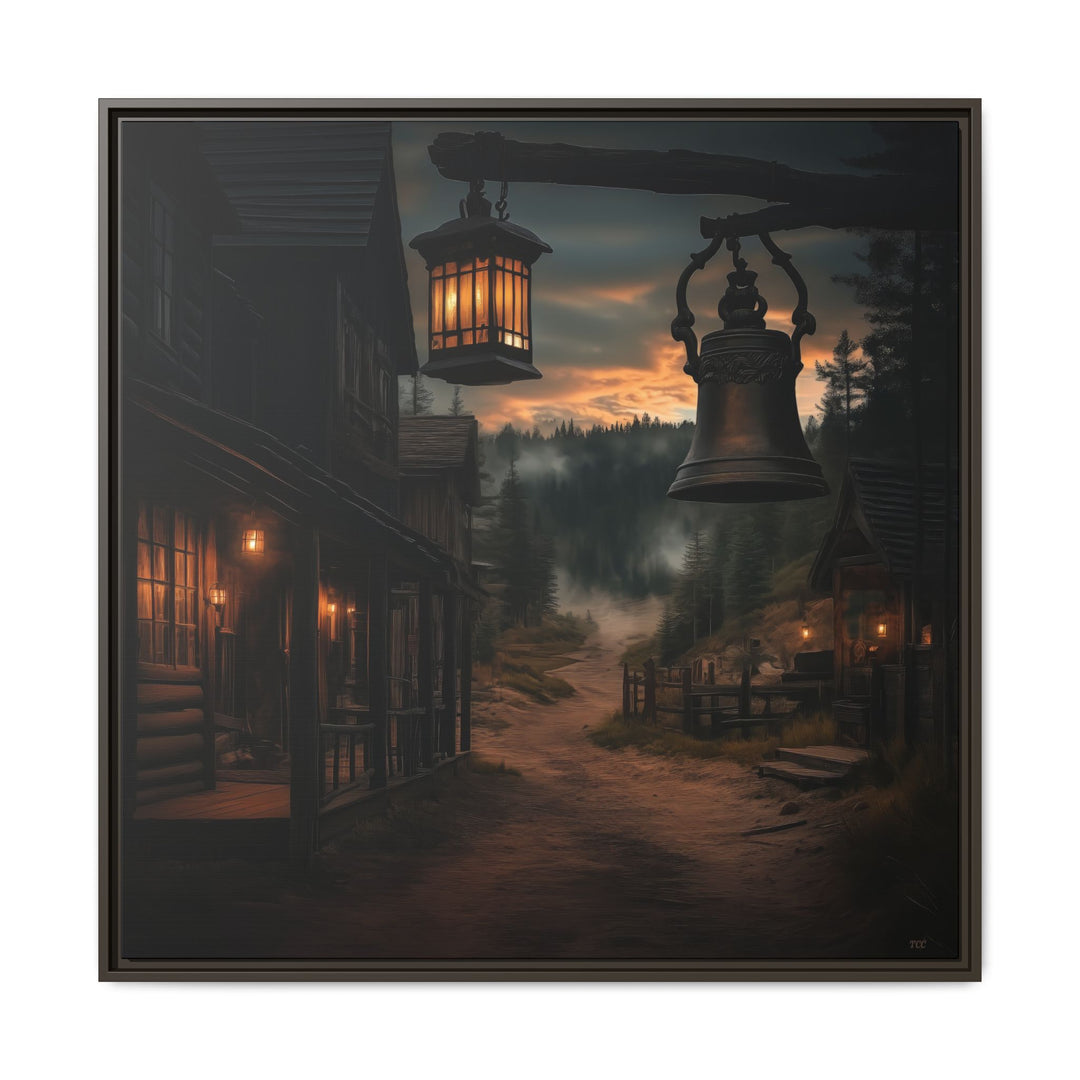 Dusty Trails and Evening Bells - Framed Square - Texas Cowboy Creations