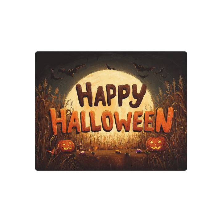 Smaller Halloween Pumpkin Moon | Rustic Metal Sign