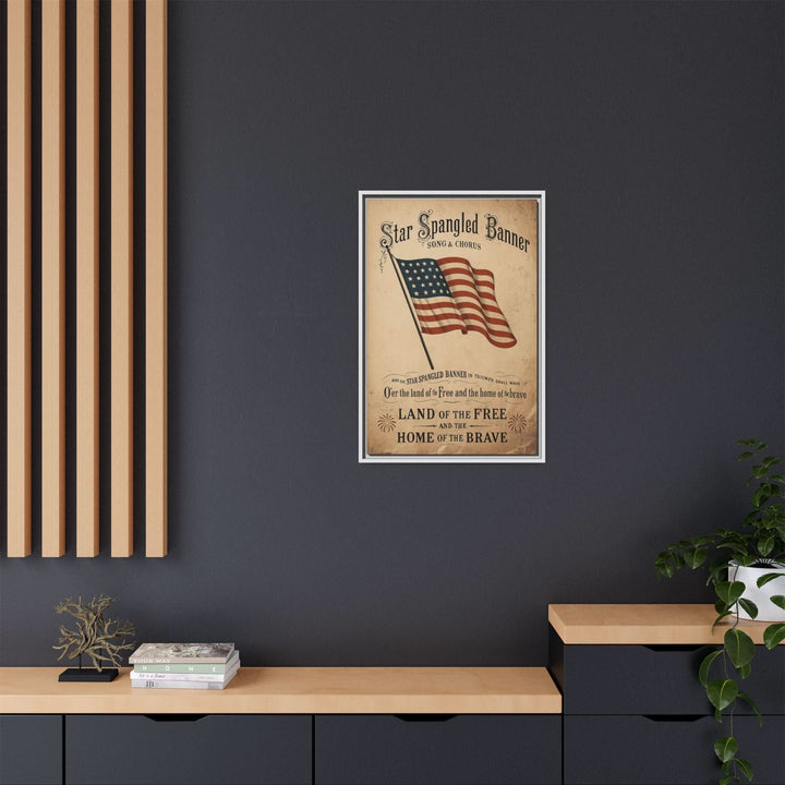 Star - Spangled Honor | Framed Patriotic Canvas Wall Art - Canvas - Texas Cowboy Creations