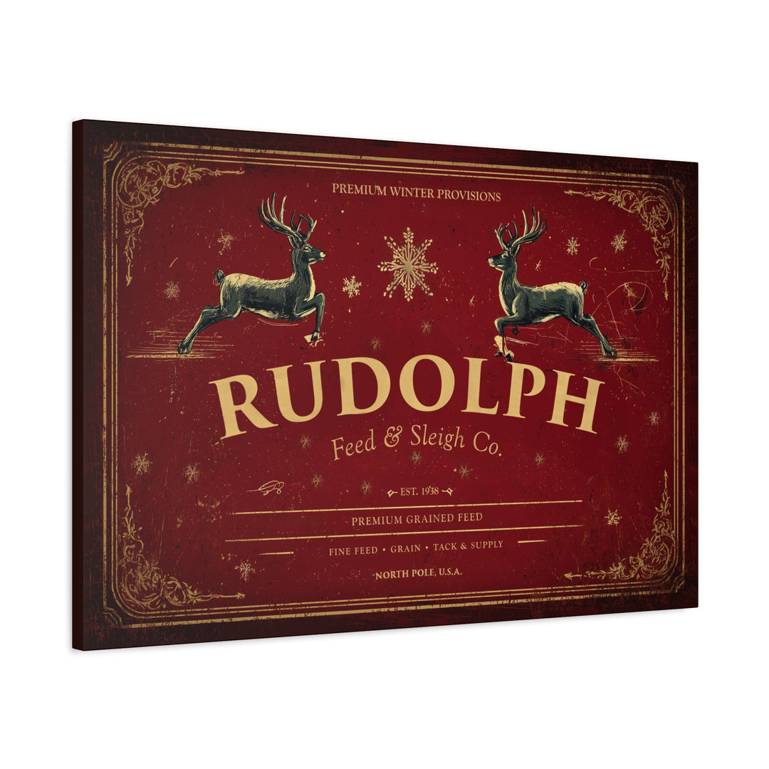 Rudolph Feed & Sleigh Co. Canvas - Texas Cowboy Creations
