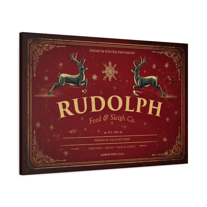Rudolph Feed & Sleigh Co. Canvas - Texas Cowboy Creations