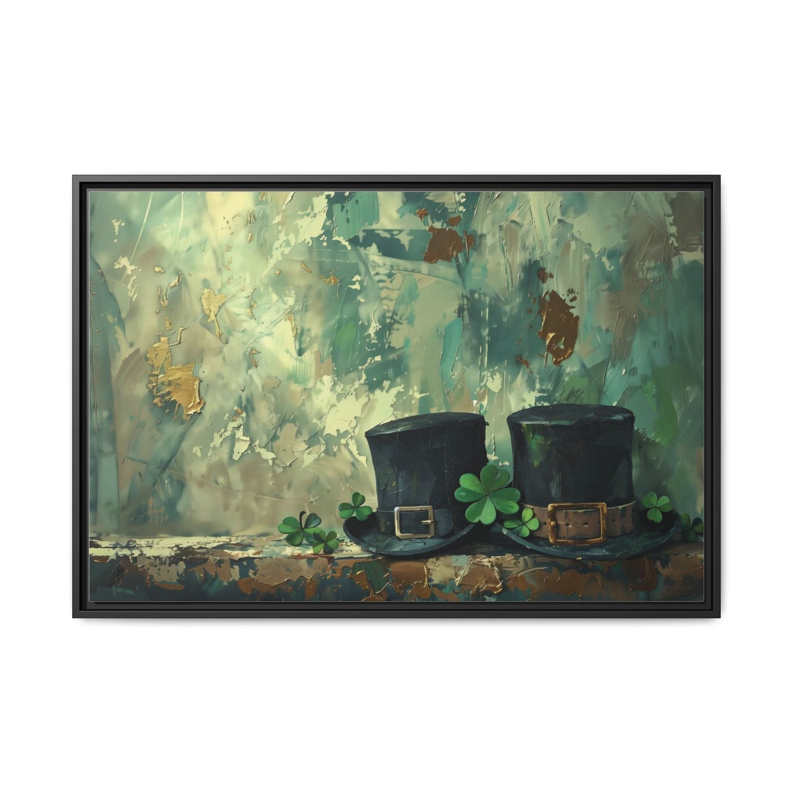 Hats and Shamrocks - Canvas - Texas Cowboy Creations