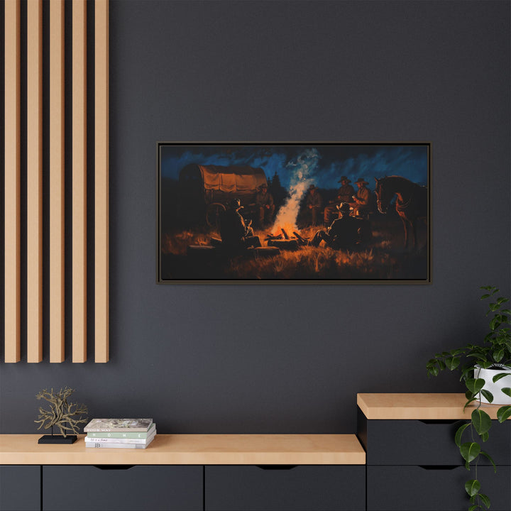 Campfire Tales - Framed Horizontal - Texas Cowboy Creations