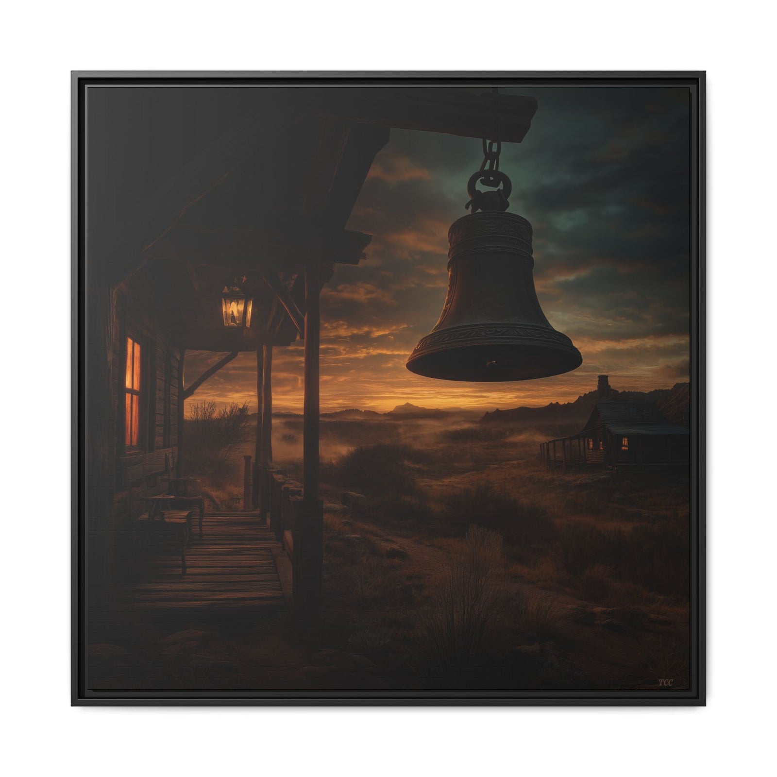 Echoes of the Frontier - Framed Square - Texas Cowboy Creations