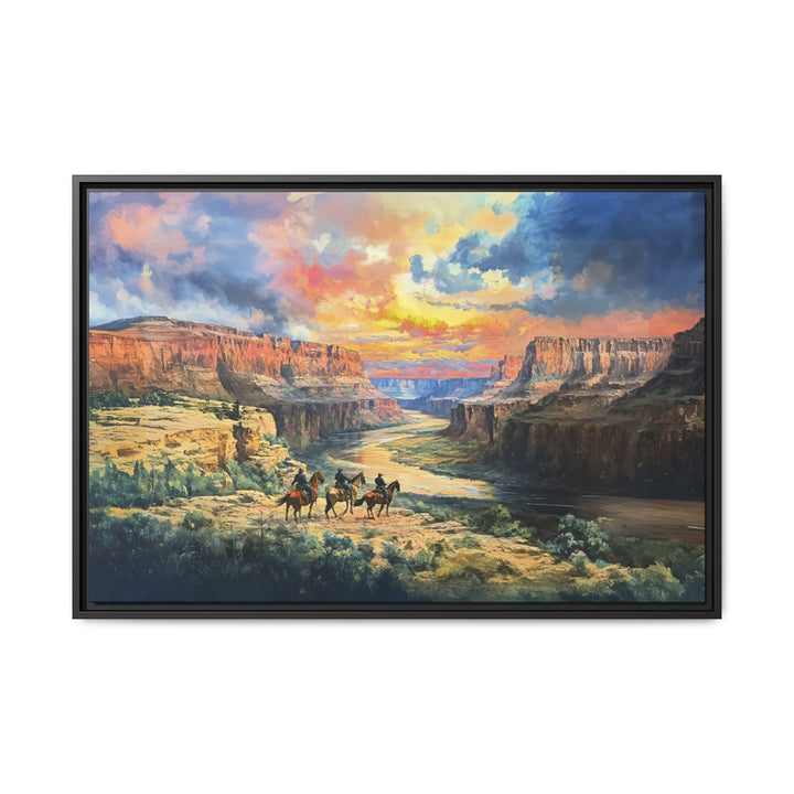 Riders Beneath the Painted Sky | Framed Horizontal keep - Texas Cowboy Creations