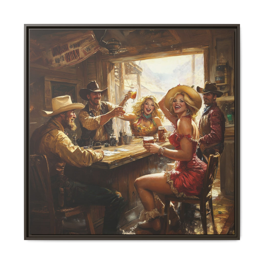 Texas Trail Cheers - Framed Square - Texas Cowboy Creations