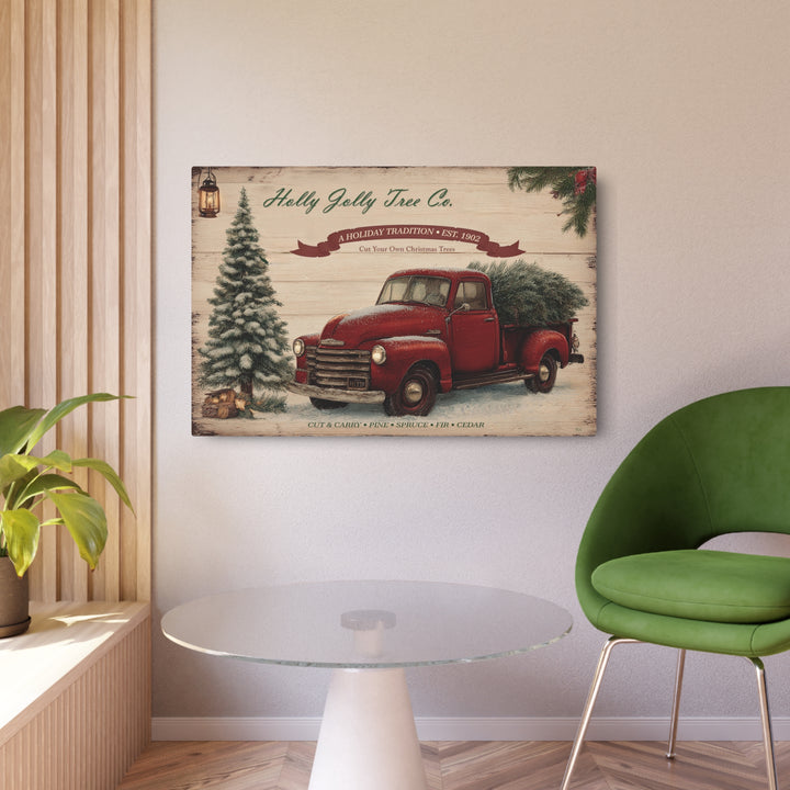 Holly Jolly Tree Co. | Holiday Metal Sign - Texas Cowboy Creations